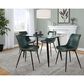 LumiSource Durango Side Chair with Green Upholstered in Black (Set of 2), , large