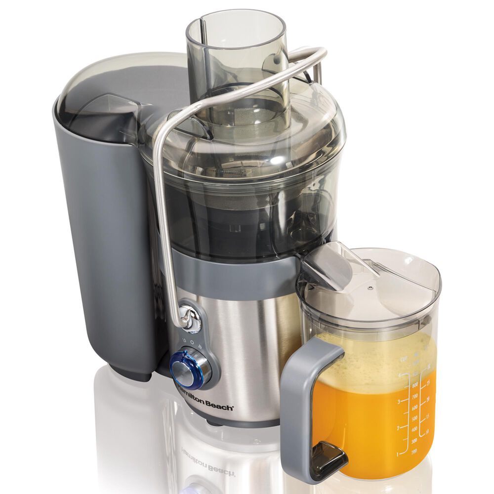 Hamilton Beach 2 Speeds Big Mouth Premium Juice Extractor in Gray and Silver, , large