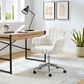 Linon Home Decor Fiona Office Chair with White Cloud Bubble Cushion in Silver, , large
