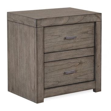 Riva Ridge Modern Loft 2-Drawer Nightstand in Greystone, , large