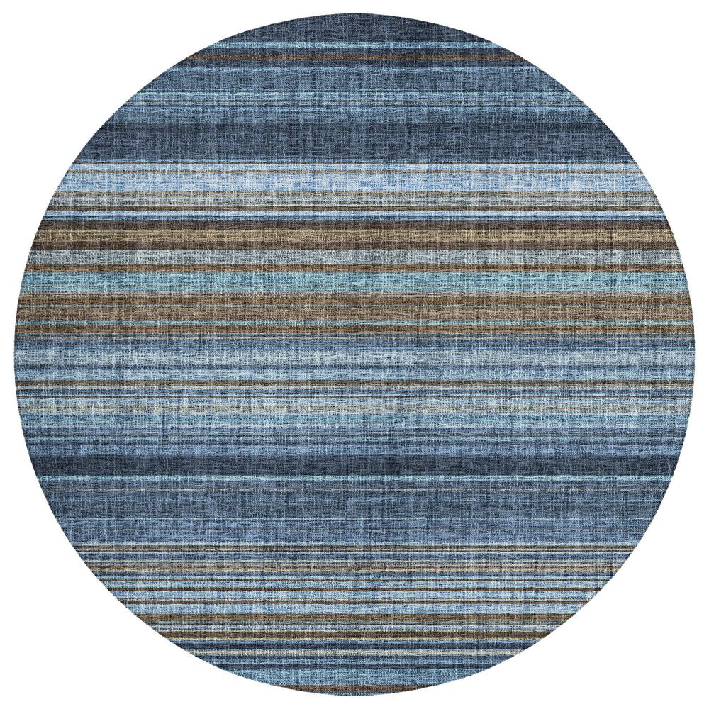 Dalyn Rug Company Portico PO2 Navy 8" Round Area Rug, , large