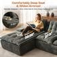 HOMLUX 2-Piece Left Facing Sectional with Chaise in Gray, , large