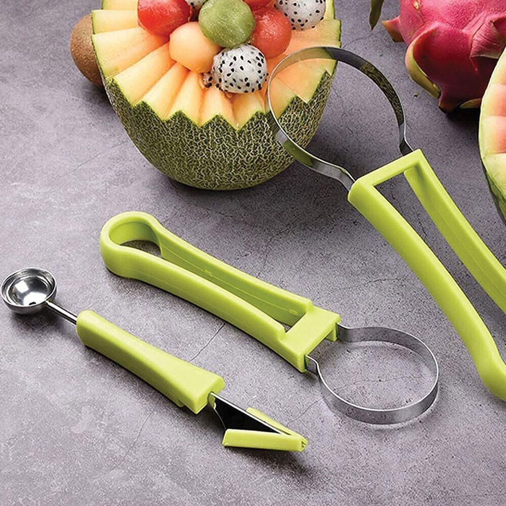 HIC Kitchen 4-Piece Fruit Tool Set in Yellow and Green, , large