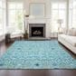 Dalyn Rug Company Portico PO4 Teal 10" x 14" Area Rug, , large
