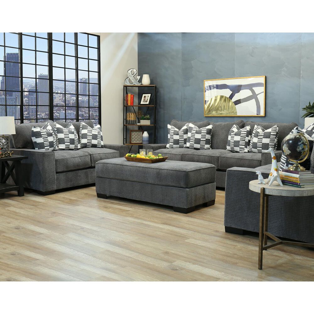 Michael Nicholas Designs Troy Stationary Sofa in Lift Charcoal, , large