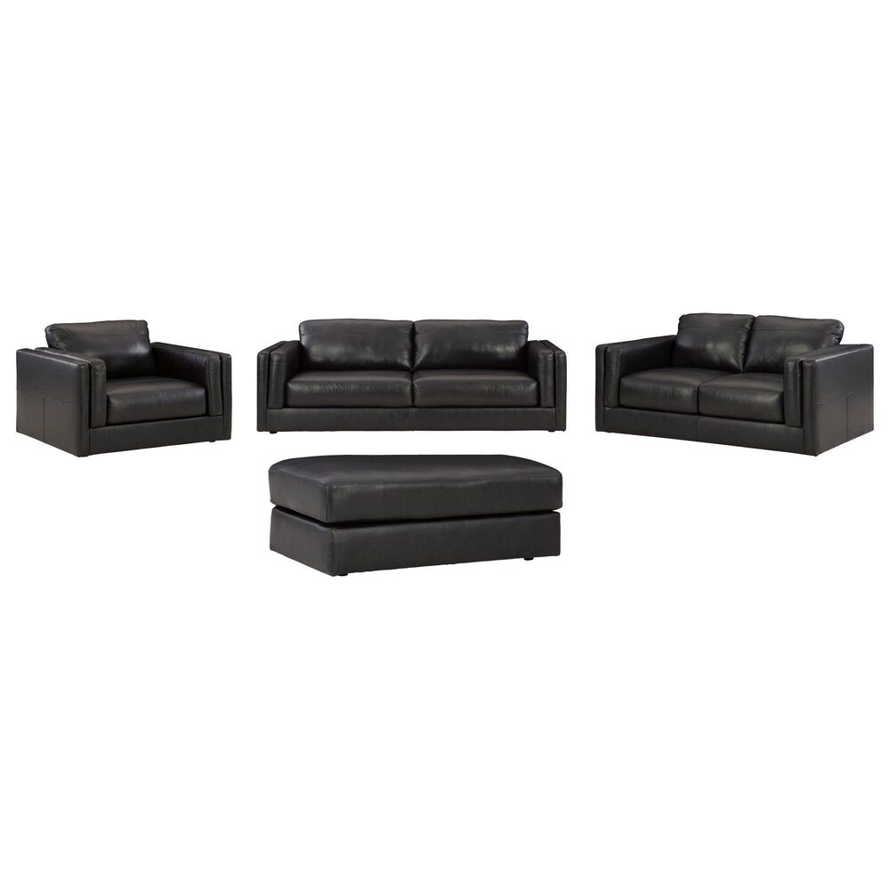 Ashley Amiata 4-Piece Stationary Living Room Set in Onyx, , large