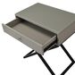 HOMLUX 1-Drawer Nightstand with Cross Base in Gray and Black, , large