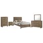 Crown Mark Valor 5-Piece Full Bedroom Set in Light Brown, , large