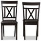 Baxton Studio Rosie Side Chair in Dark Brown (Set of 2), , large