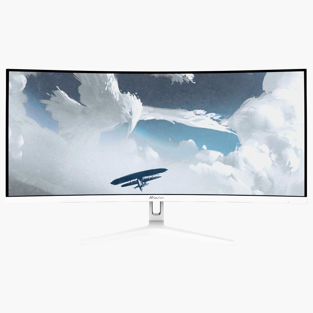 Arozzi Nova 34" Curved VA 165Hz Gaming Monitor in White, , large