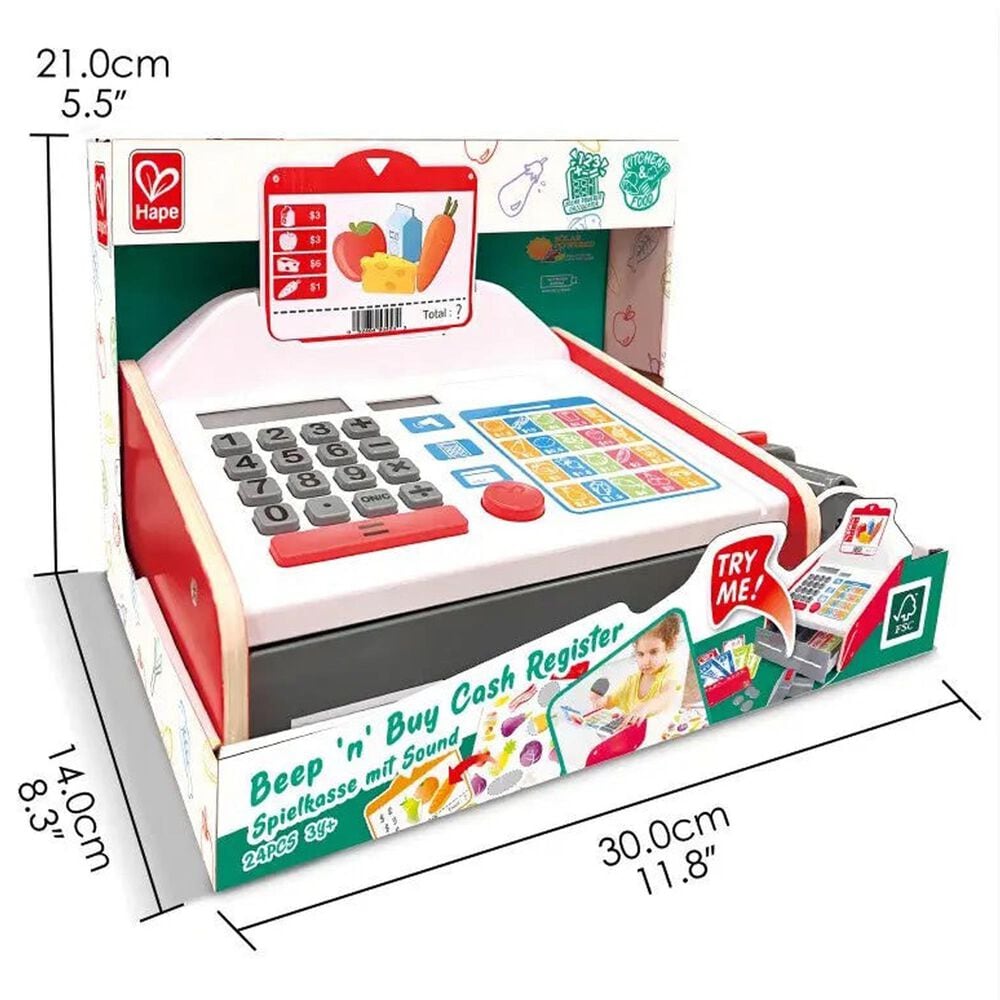 Hape Toys Beep and Buy Cash Register in Multicolor, , large