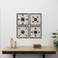 Maple and Jade 16" x 16" Rustic Wall Decor in Gold and Black (Set of 4), , large