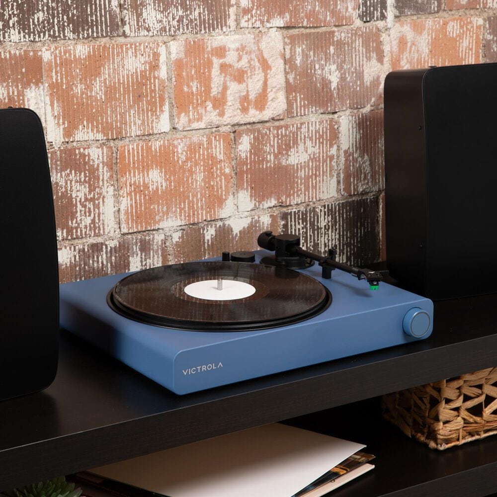 Victrola Stream Onyx Wi-Fi and Bluetooth Turntable in Blue, , large