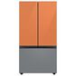 Samsung Bespoke 3-Door French Door Refrigerator Top Panel in Clementine Glass, , large