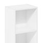 HOMLUX 2-Tier Open Shelf Bookcase in White, , large