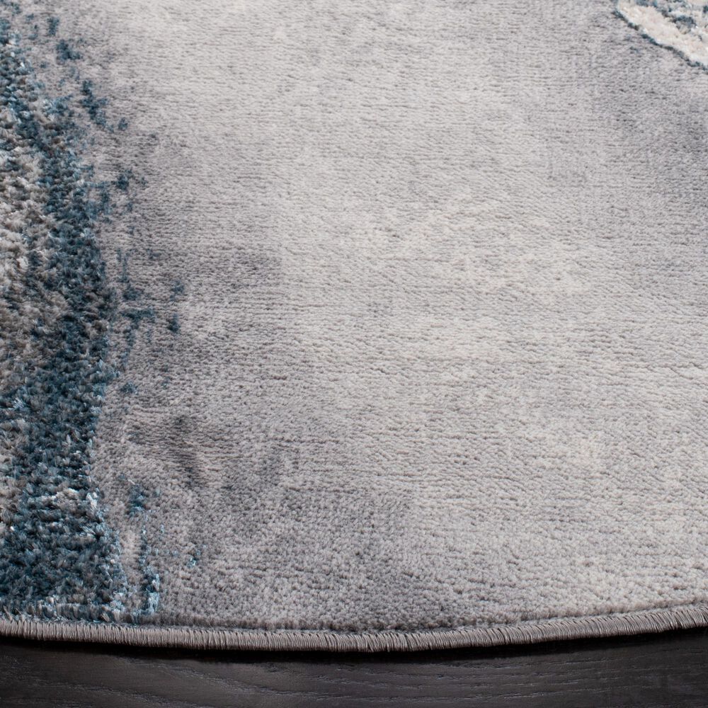 Safavieh Orchard  8&#39; Round Grey and Blue Area Rug, , large