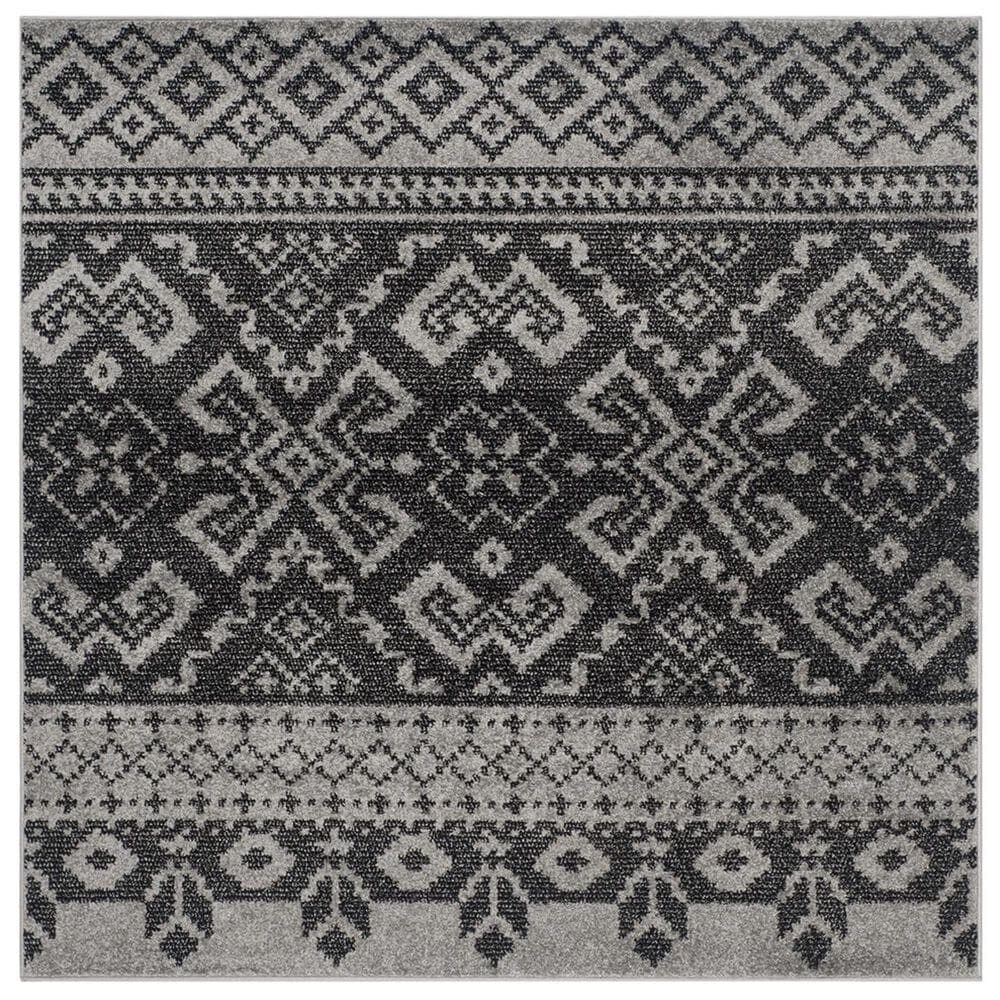 Safavieh Adirondack ADR107A-4SQ 4" x 4"  Silver/Black Square Rug, , large