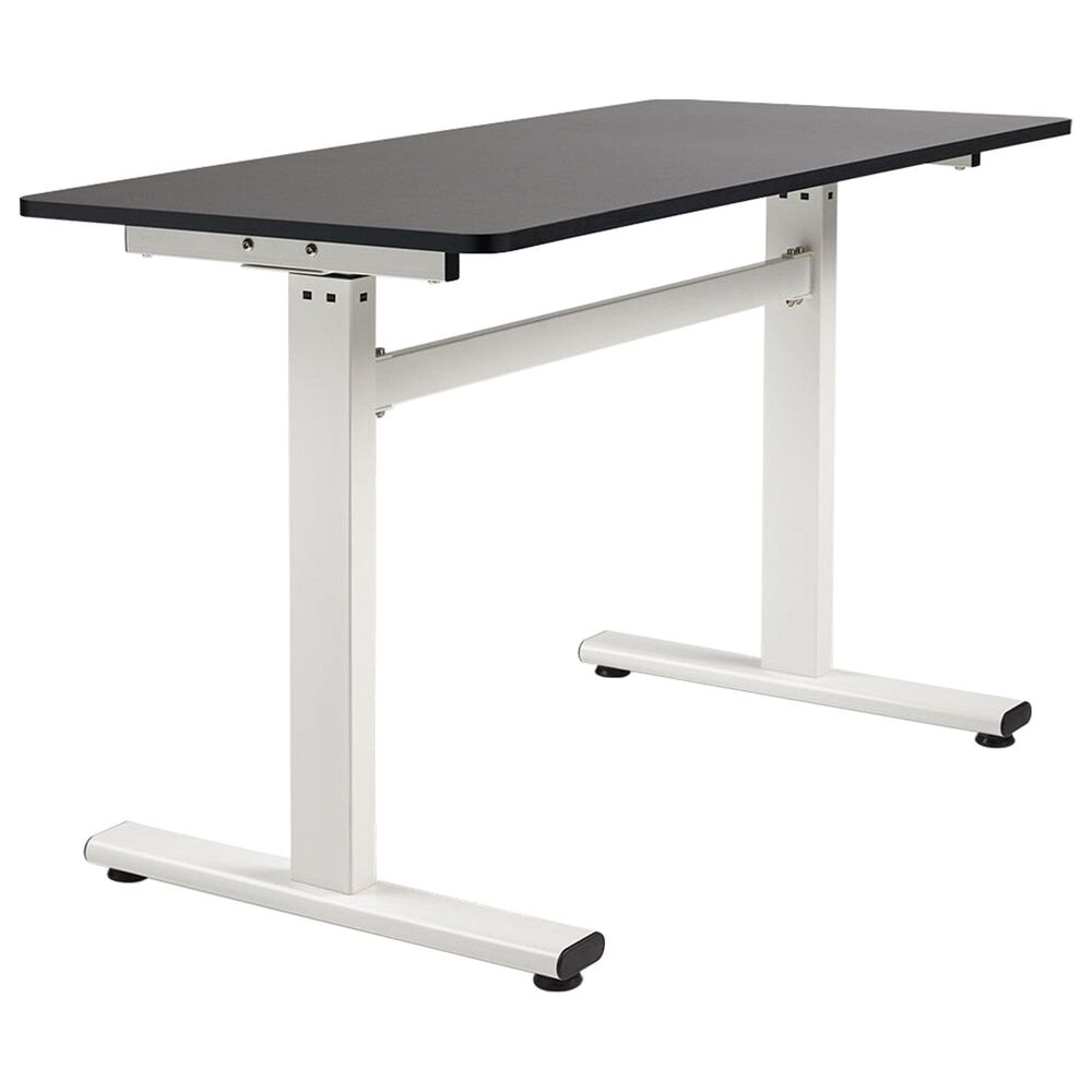 Sunny Health & Fitness Multi-Purpose Air-Drive Adjustable Standing Desk in Black and Grey, , large