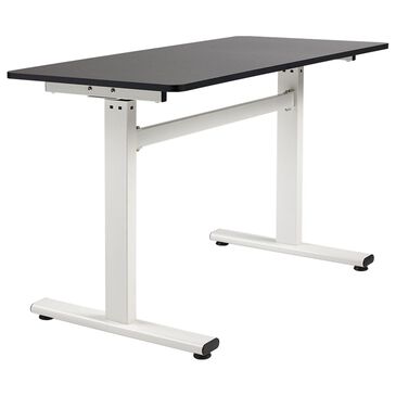 Sunny Health & Fitness Multi-Purpose Air-Drive Adjustable Standing Desk in Black and Grey, , large