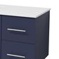 Lexora Home Geneva 84" Double Bathroom Vanity in Navy Blue with 2 cm White Cultured Marble Top and Rectangular Sinks, , large