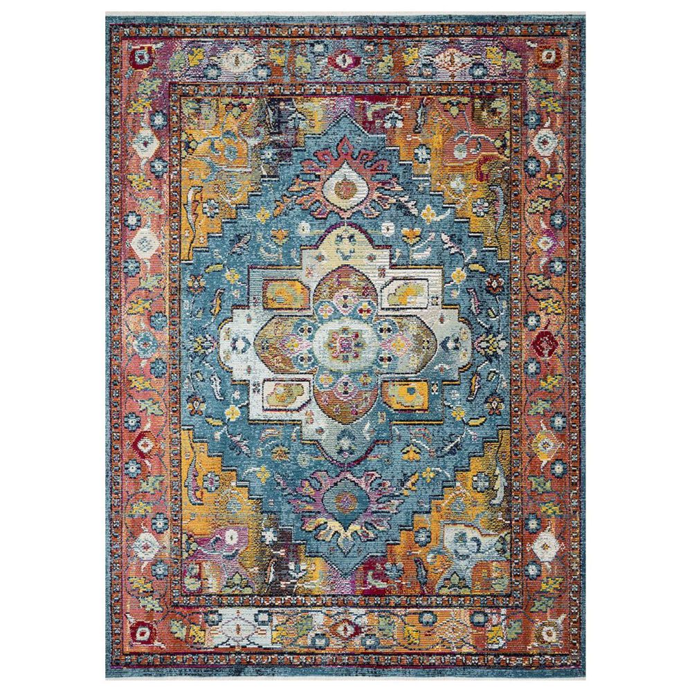 Loloi Silvia SIL-04 2'6" x 10' Blue and Fiesta Runner, , large