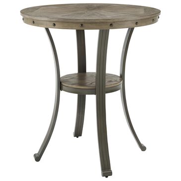 Linon Home Decor Franklin Bar Height Pub Table in Pewter and Grey Wash - Table Only, , large