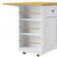 HOMLUX 3-Piece 48" Kitchen Island Set in White, , large