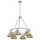 Golden Lighting Orwell 6-Light Chandelier with Aged Brass Shade in Chrome, , large