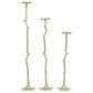 Maple and Jade Tall Floor Textured Metallic Abstract Decorative Candle Holder with Stick Inspired Design in Gold (Set of 3), , large