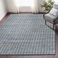 L&R Resources Bleached Naturals 5" x 7"9" Bleach, Blue and Ivory Area Rug, , large