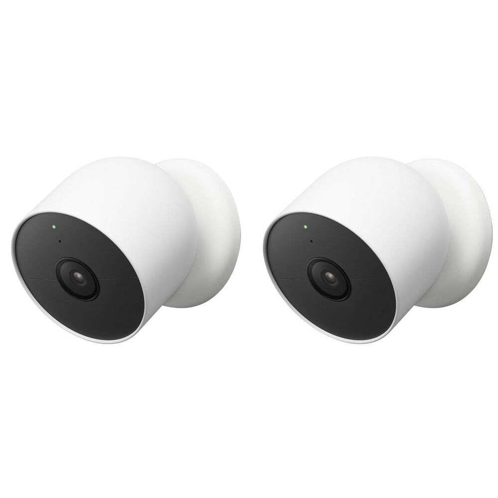 Vrijgekomen herberg pauze Google Indoor/Outdoor Wireless Smart Home Security Camera in White (Set of  2) | NFM