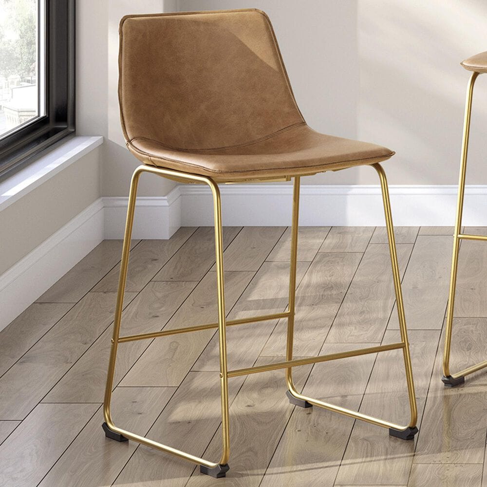 Ashley Ciabori 23.75" Counter Height Barstool in Gold, , large