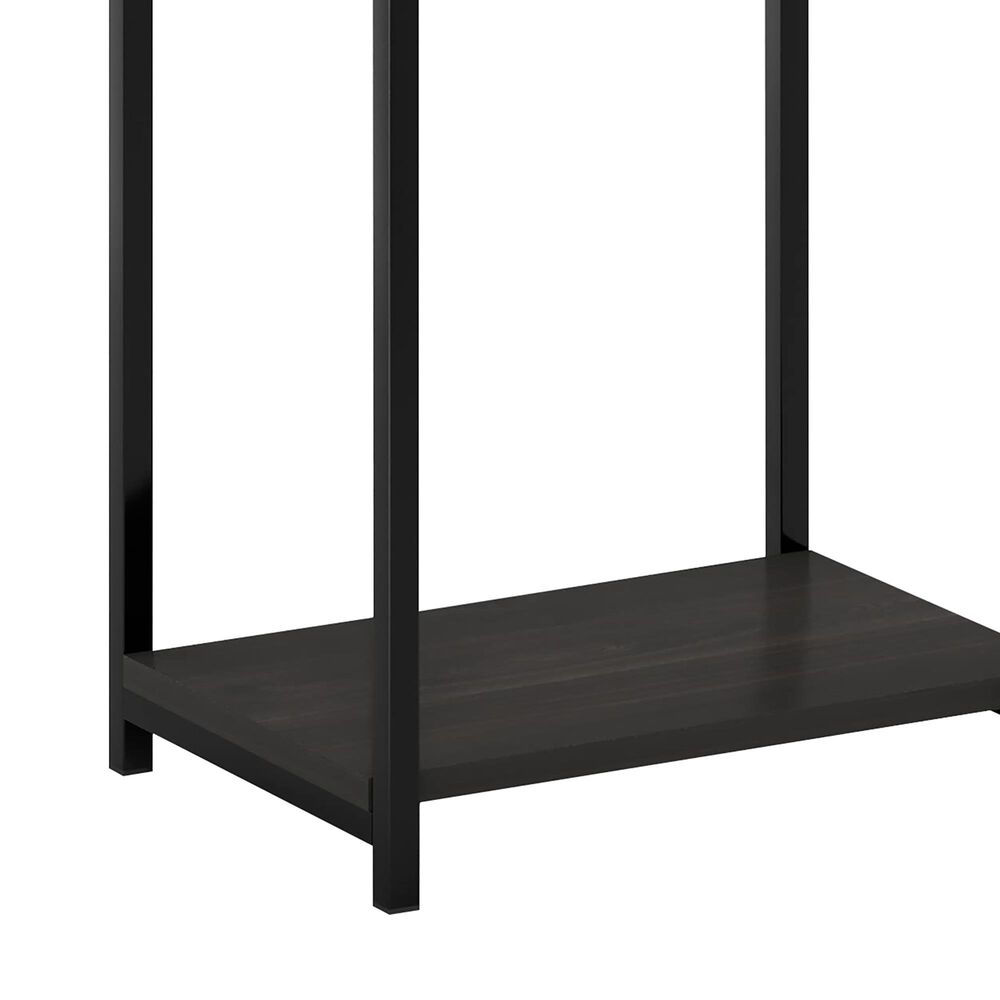 HOMLUX 2-Tier End Table with Open Shelf Storage Display in Espresso, , large