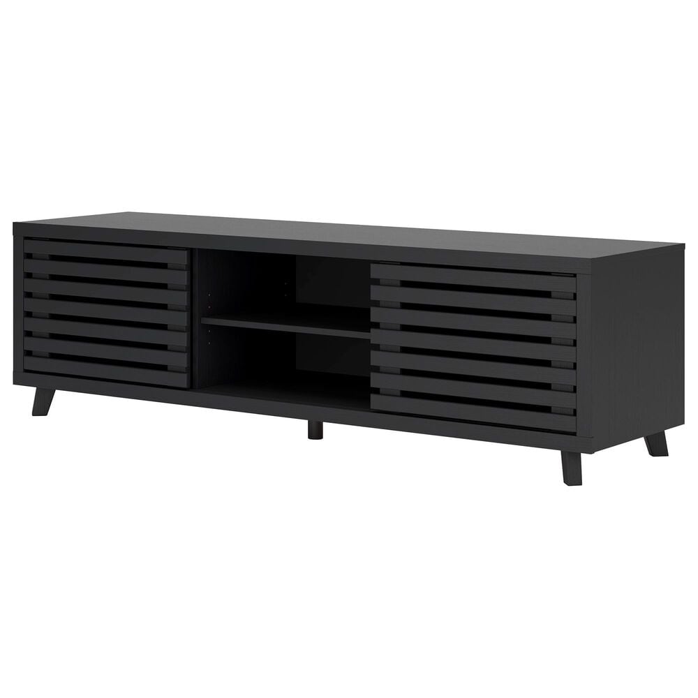 Ashley Danziar 72&quot; TV Stand in Matte Black, , large
