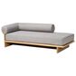 Baxton Studio Bertille Left-Arm Chaise Lounge with Oak Base in Grey, , large