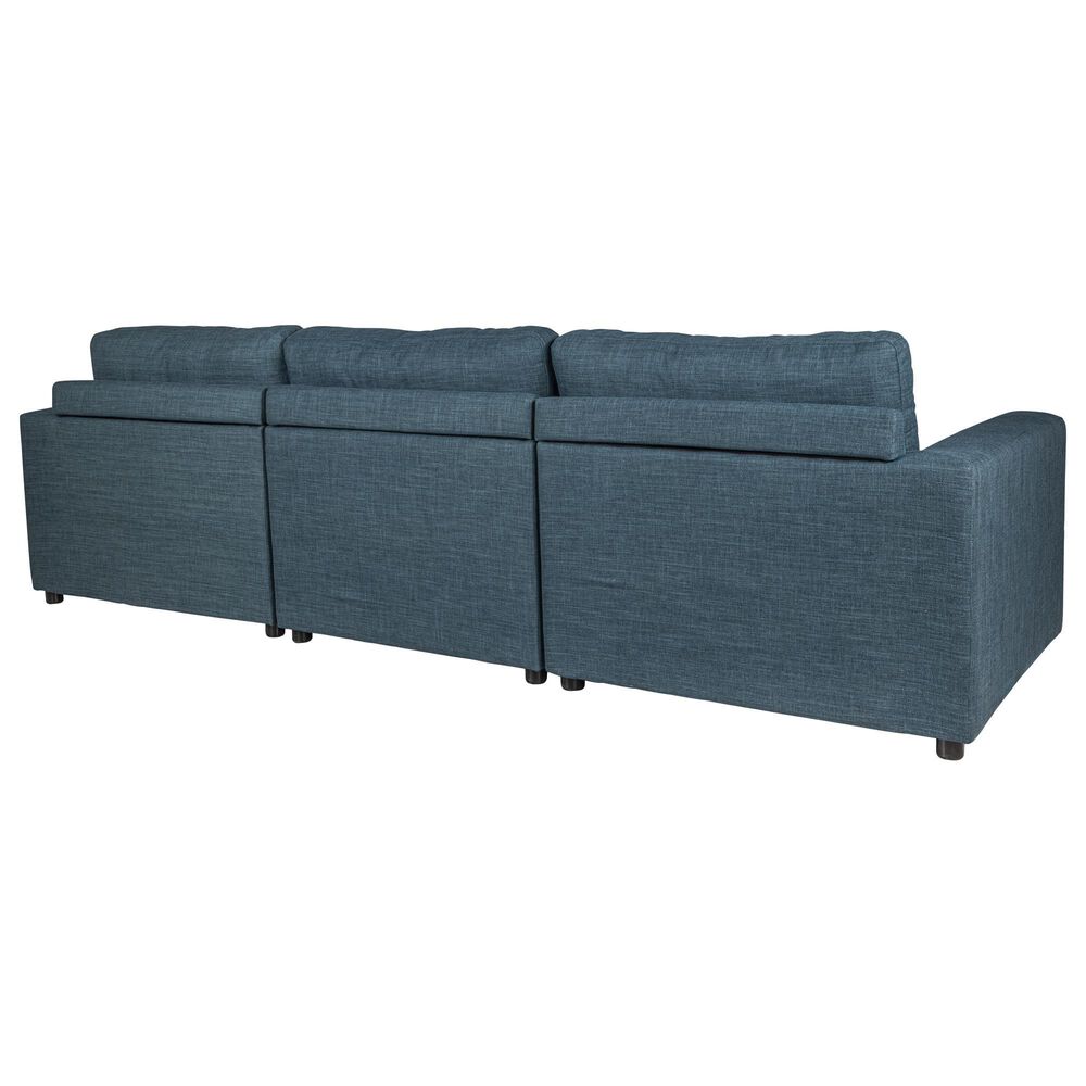 Mayberry Hill Options One 3-Piece Stationary Symmetrical Sectional in Teal, , large