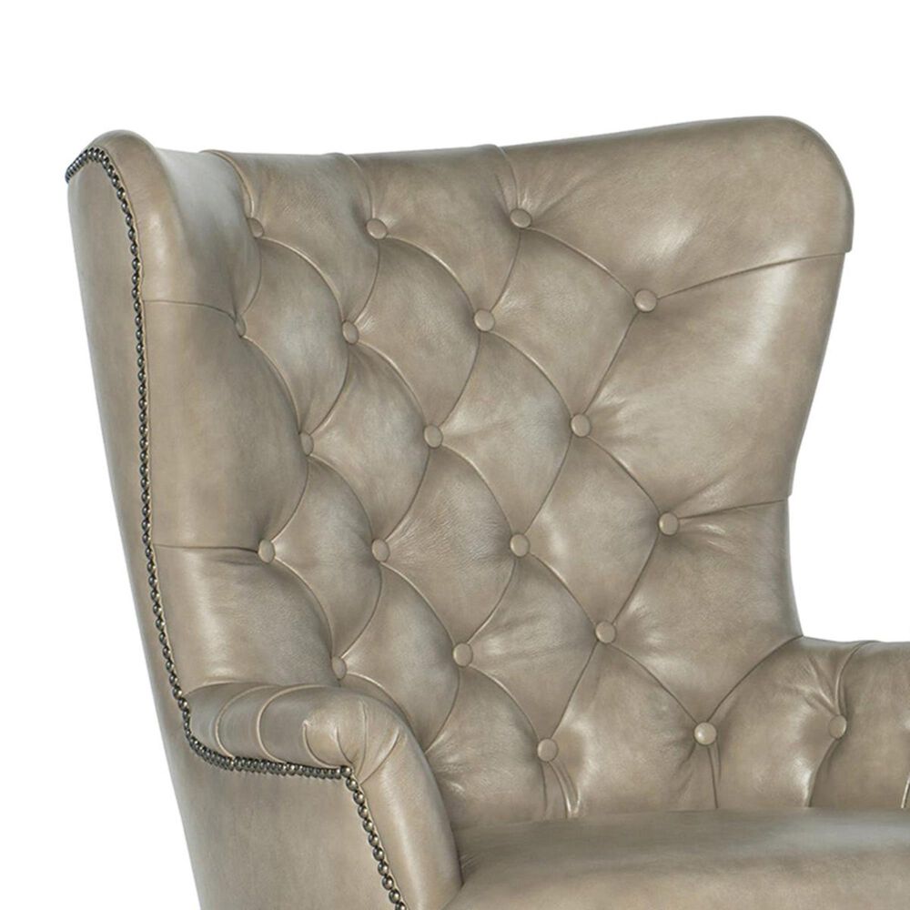 Hooker Furniture Issey Executive Swivel Tilt Chair in Bisque and Mahogany Finish, , large
