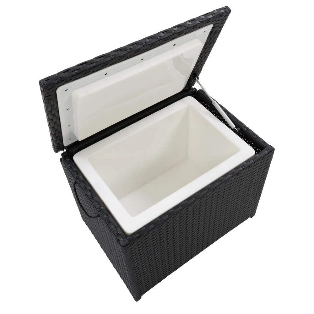 CorLiving Parksville Patio Cooler Table in Black, , large