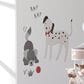 Lambs and Ivy Bow Wow Puppy with Doghouse Wall Decals in Gray and Beige, , large