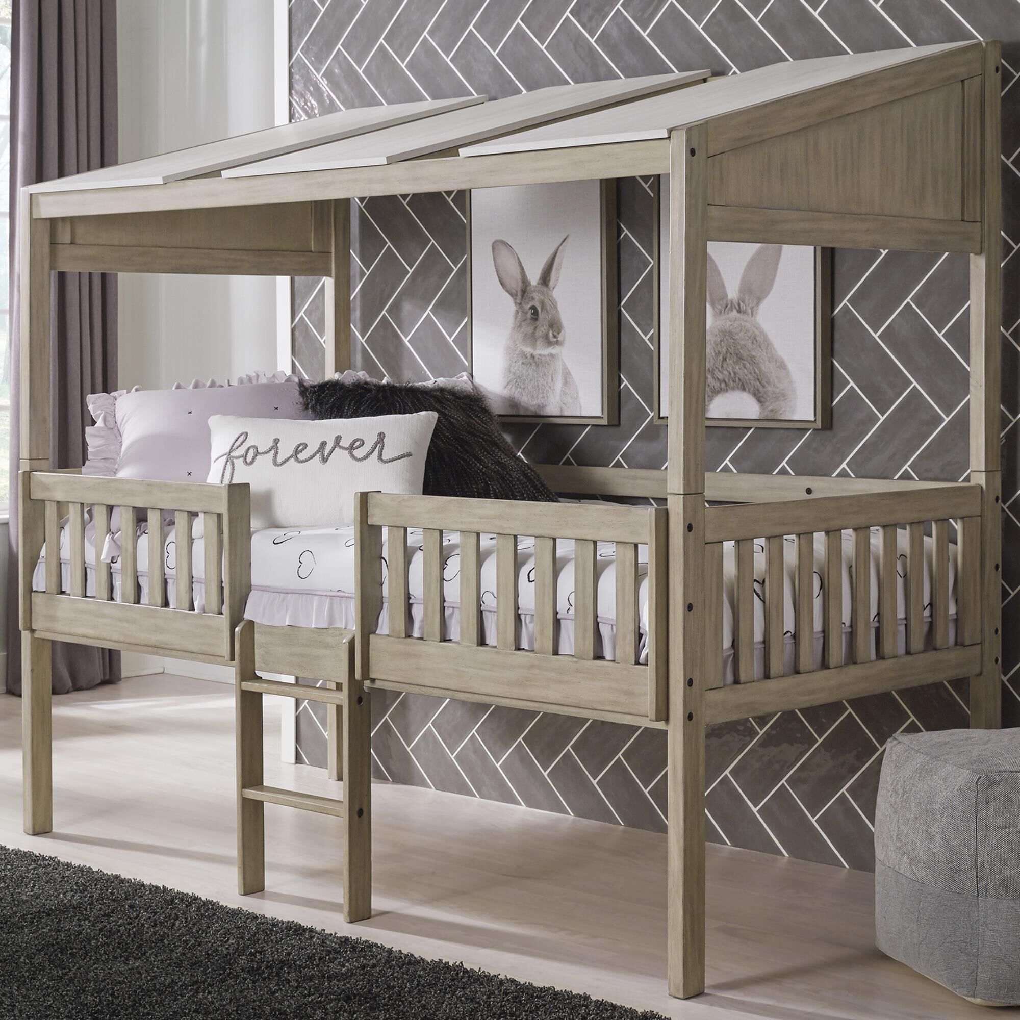 Signature Design by Ashley Wrenalyn Twin Loft Bed in Light Tan