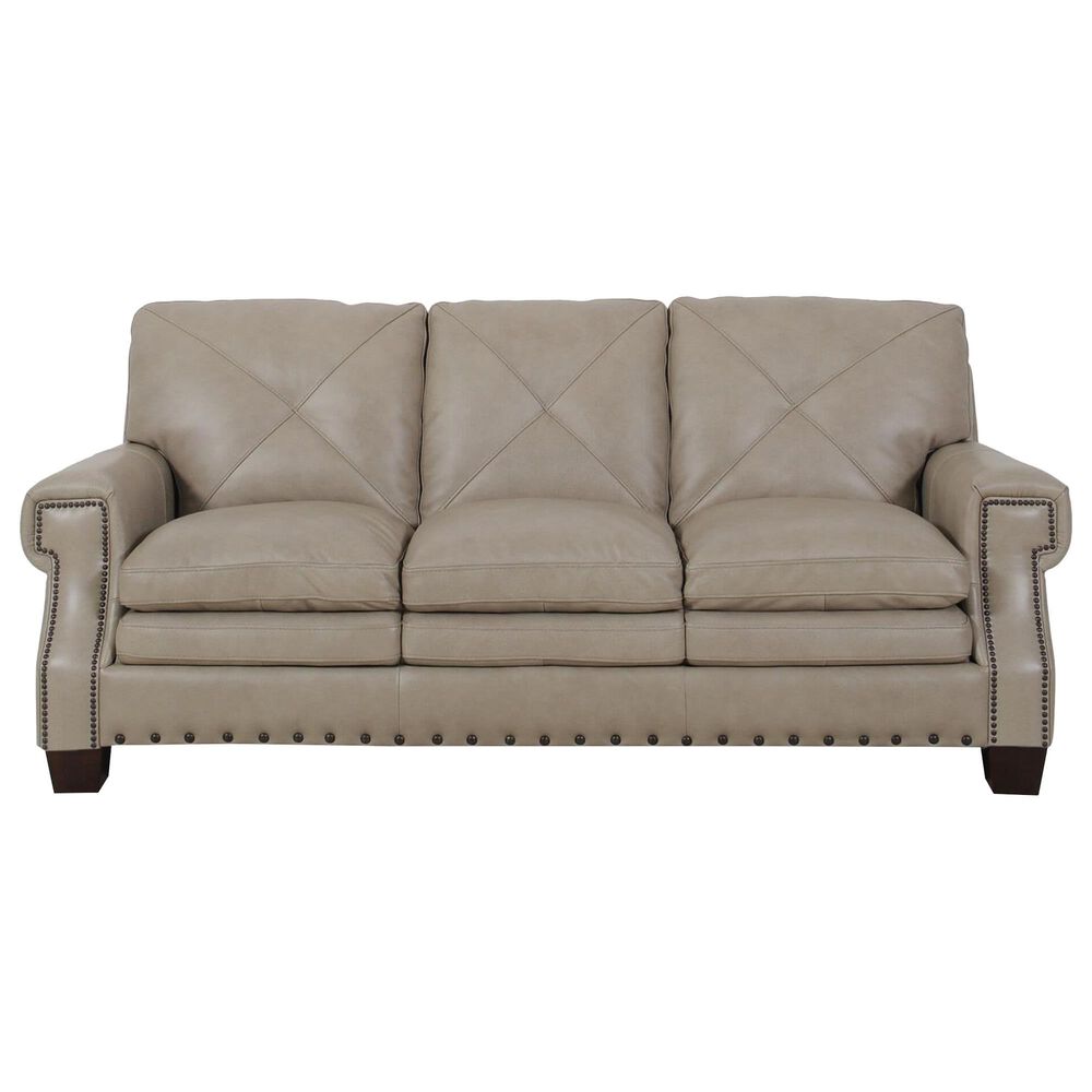 Bordeaux & Co Leather Sofa in Juno Pebble, , large