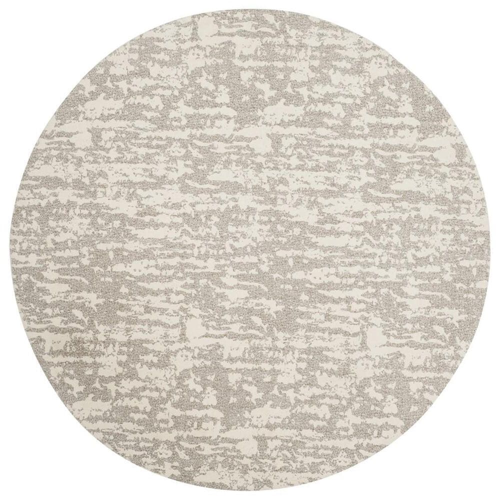 Safavieh Marbella MRB631A 6" Round Light Grey and Ivory Area Rug, , large