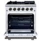 Forno Massimo 30" Freestanding Gas Range in White, , large