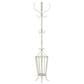 Maple and Jade 12-Hook Freestanding Coat Rack with Umbrella Storage Base in Distressed White, , large