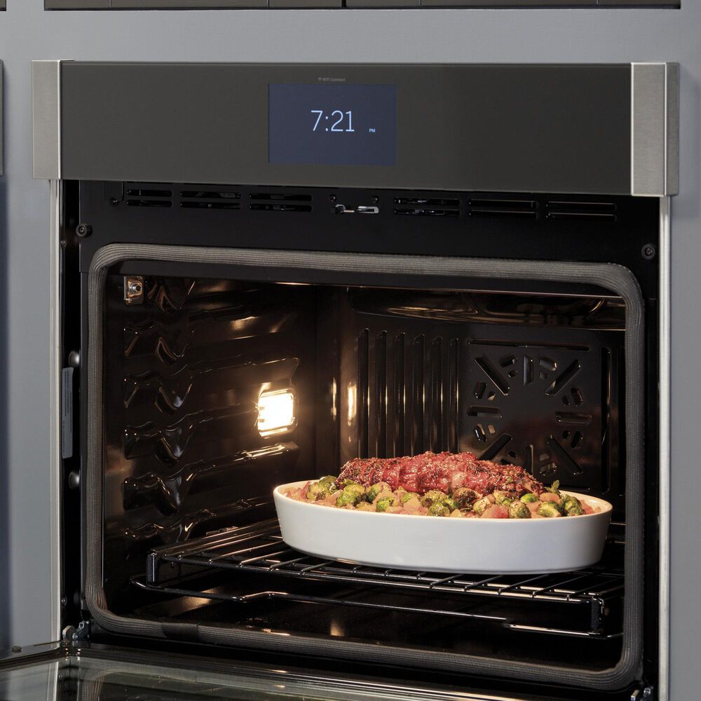 GE Profile 2-Piece Kitchen Package with Stainless Steel 30" Smart Built-In Double Wall Oven and Black 30" Energy Star Induction Cooktop, , large