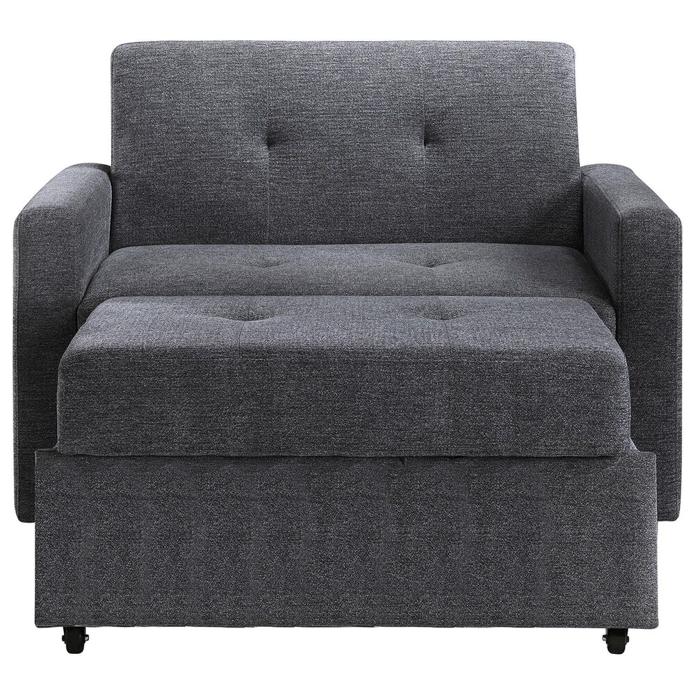 Steve Silver Convertible Sleeper Chair in Gray, , large