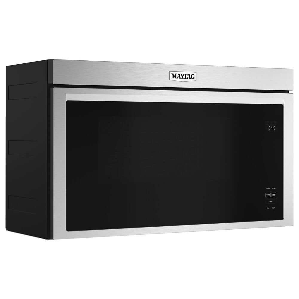 Maytag 2-Piece Kitchen Package with 1.1 Cu. Ft. Over-the-Range Flush Microwave and 5 Cu. Ft. Gas Range in Fingerprint Resistant Stainless Steel, , large