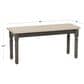 Linon Home Decor Willow Dining Bench in Smokey White and Dark Grey, , large