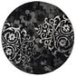 Safavieh Adirondack ADR114A-6R 6" x 6" Black/Silver Round Rug, , large