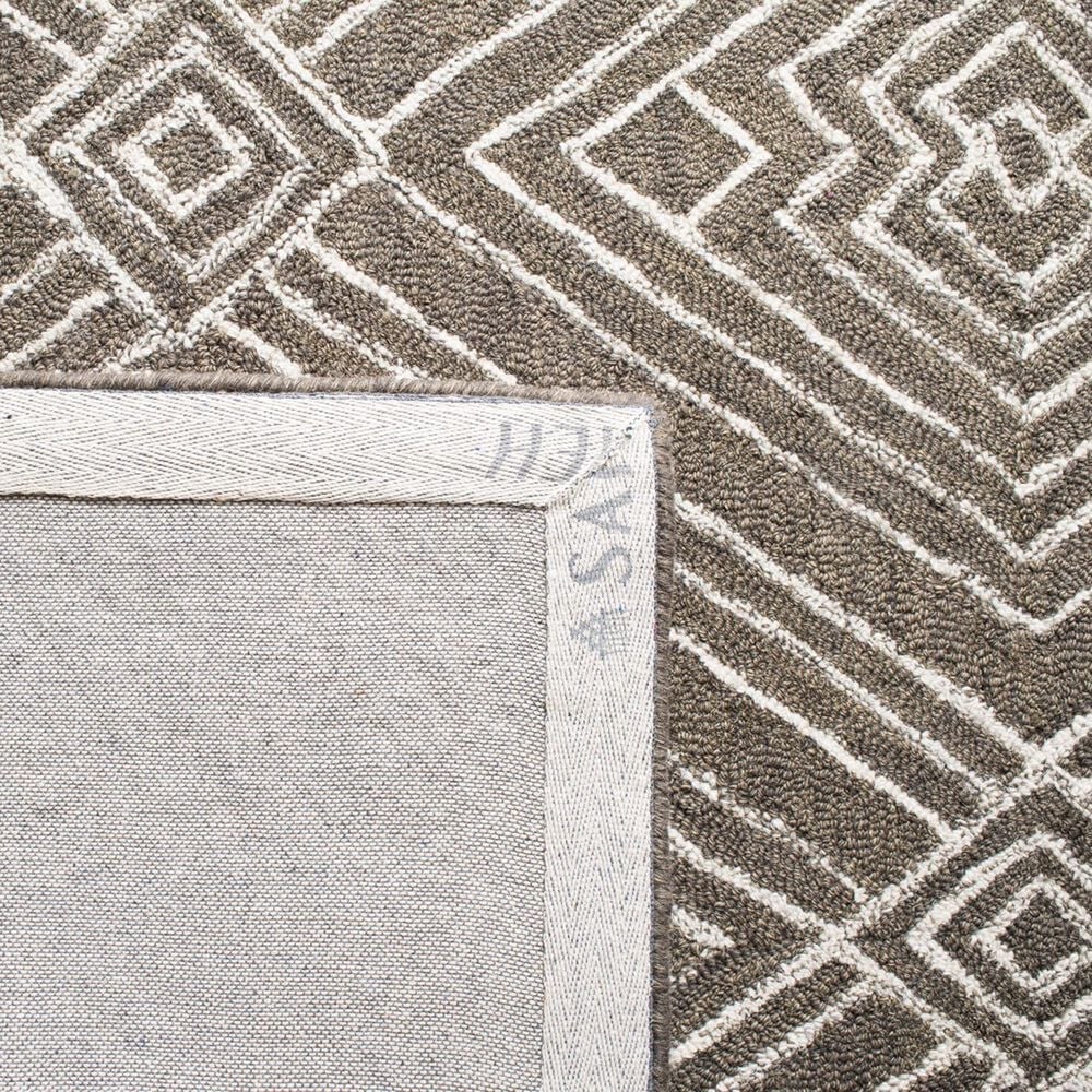 Safavieh Micro-Loop 8&#39; x 10&#39; Dark Grey and Ivory Area Rug, , large